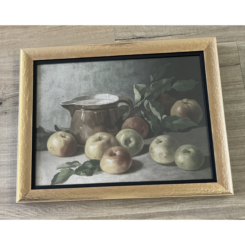 Framed Print Wall Art Vintage Aesthetic Room Decor, Harvests 16.5L x 13W Apple